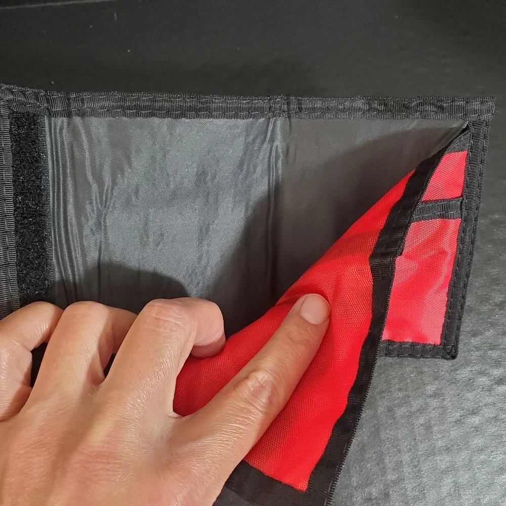 Vintage‎ McDonald's Red Nylon Wallet Black Logo Made In Taiwan